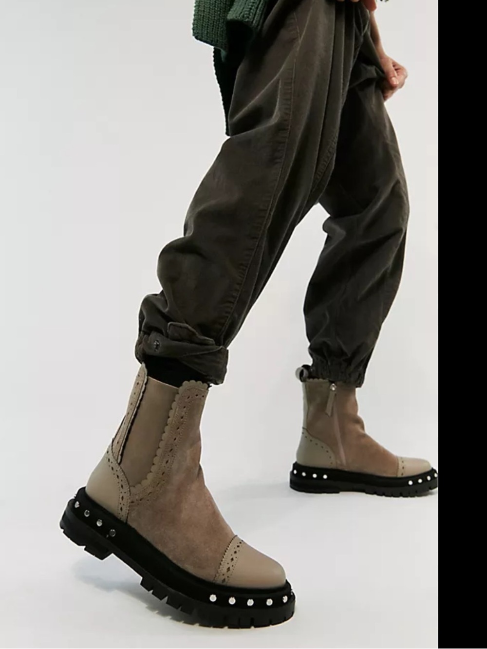 Free people tate studded chelsea boots mens 9